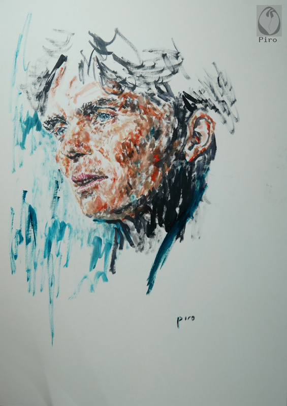 oil on paper - olio su carta di Piro